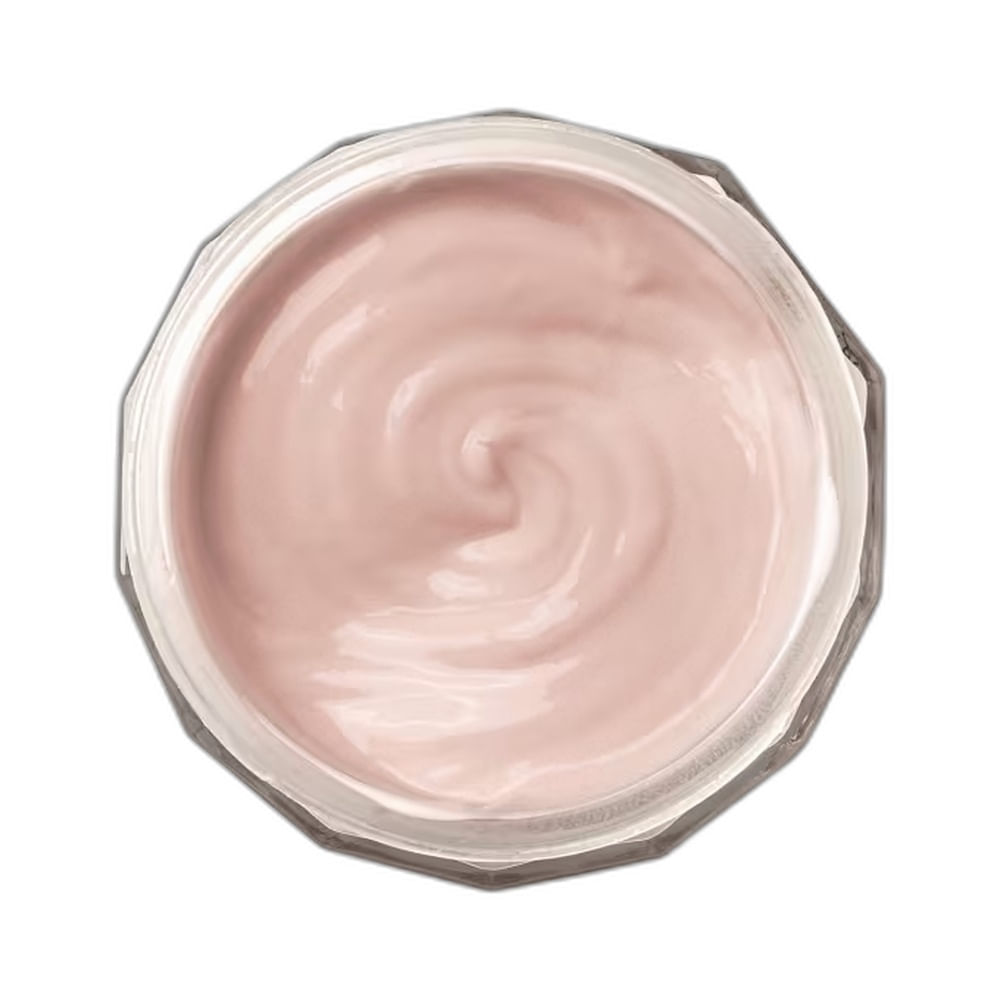 Pote de creme hidratante da Eudora com tampa rosê e rótulo do produto